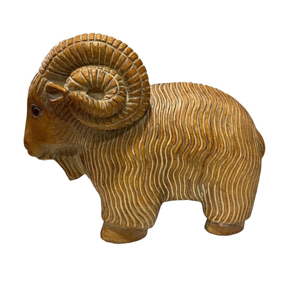 Vintage Lloyd Bryan MCM Studio Pottery Animal Ram‎ Aries Sculpture Decor Art